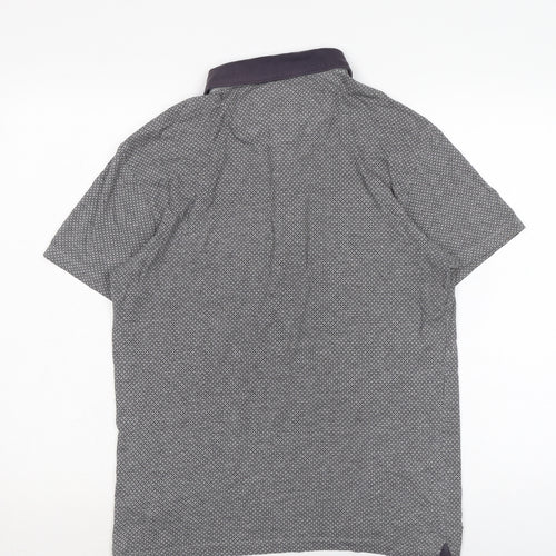 Marks and Spencer Mens Blue Cotton T-Shirt Size M Collared