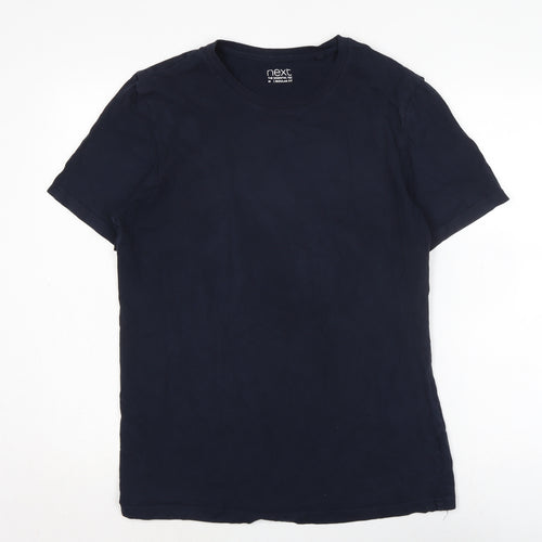 NEXT Mens Blue Cotton T-Shirt Size M Crew Neck