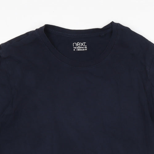NEXT Mens Blue Cotton T-Shirt Size M Crew Neck