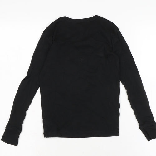 Gap Girls Black Solid Cotton Top Pyjama Top Size 10 Years