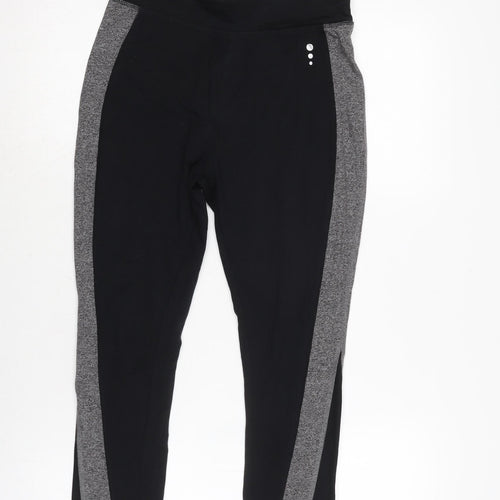 TU Womens Black Cotton Cropped Leggings Size 8 L21 in