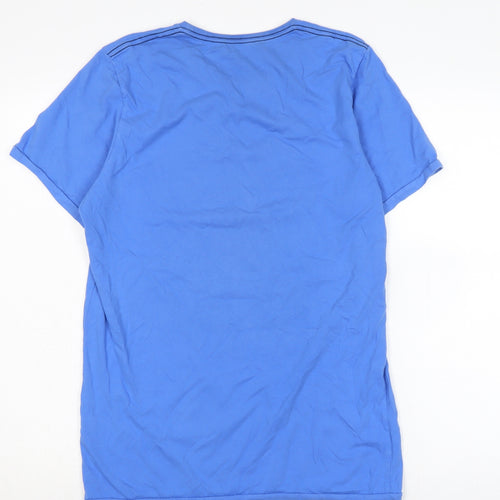 Matalan Mens Blue Cotton T-Shirt Size M Crew Neck