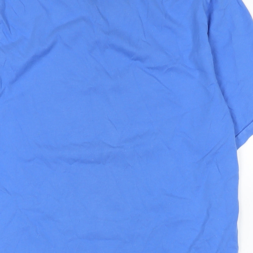Matalan Mens Blue Cotton T-Shirt Size M Crew Neck