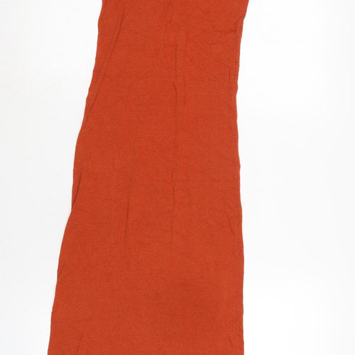 Topshop Womens Blue Cotton Bodycon Size 6 Square Neck