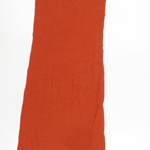 Topshop Womens Blue Cotton Bodycon Size 6 Square Neck