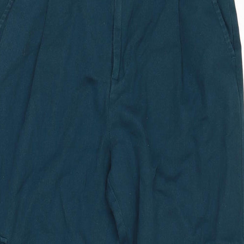 Mast & Harbour Womens Blue Cotton Cargo Trousers Size 10 L23.5 in Regular Zip