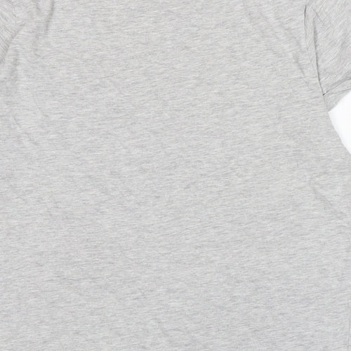 Brave Soul Womens Grey Cotton Basic Polo Size L Boat Neck