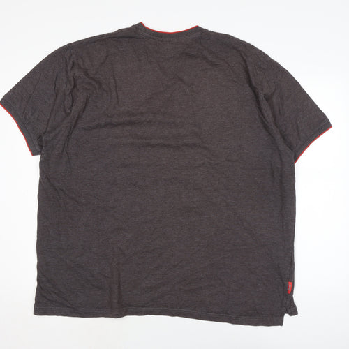 Slazenger Mens Grey Cotton T-Shirt Size 2XL Crew Neck