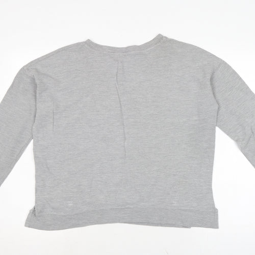 New Look Womens Green Cotton Basic T-Shirt Size 14 Crew Neck