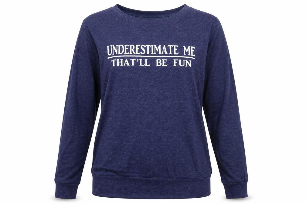 Catluck Womens Blue Cotton Jersey T-Shirt Size M Crew Neck