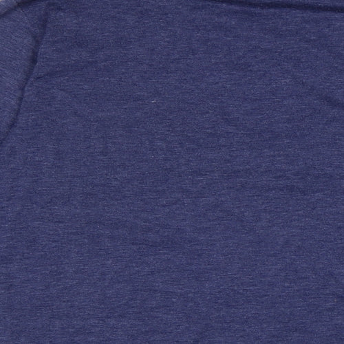 Catluck Womens Blue Cotton Jersey T-Shirt Size M Crew Neck