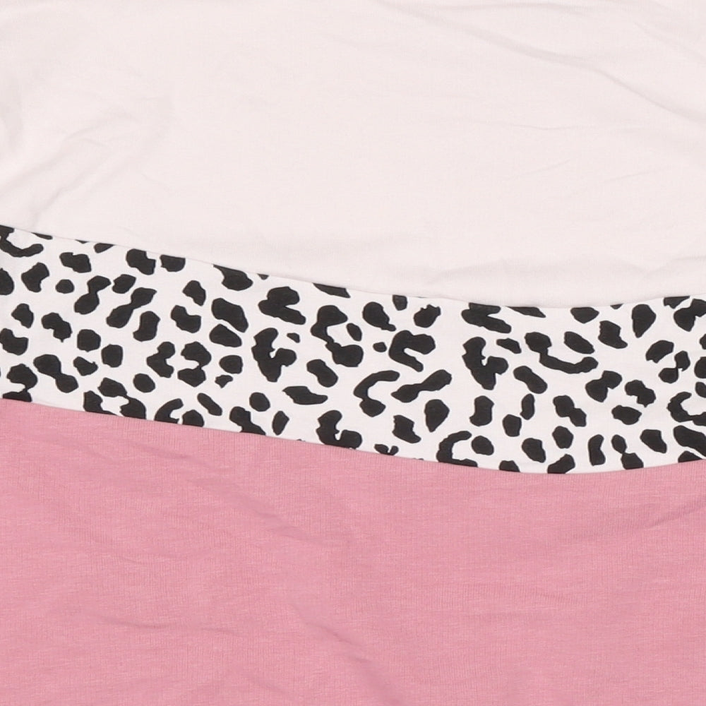 M&Co Womens Pink Cotton Pullover Sweatshirt Size 12