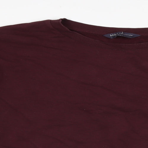 Marks and Spencer Womens Red Cotton Pullover Sweatshirt Size L