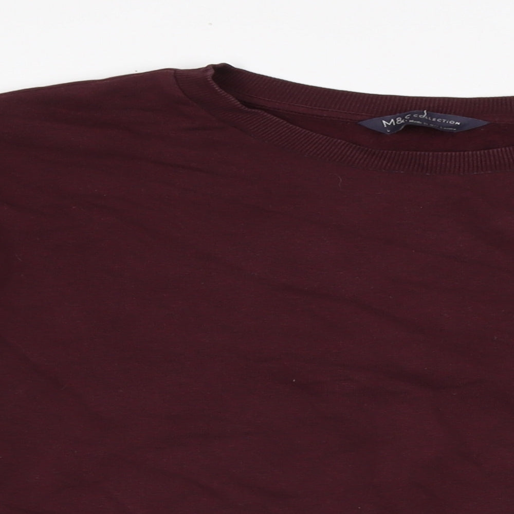 Marks and Spencer Womens Red Cotton Pullover Sweatshirt Size L