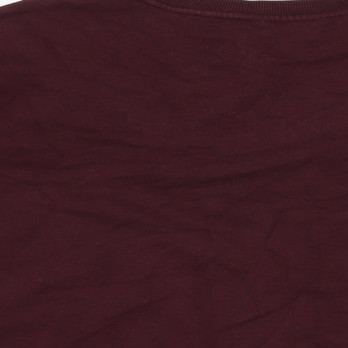 Marks and Spencer Womens Red Cotton Pullover Sweatshirt Size L