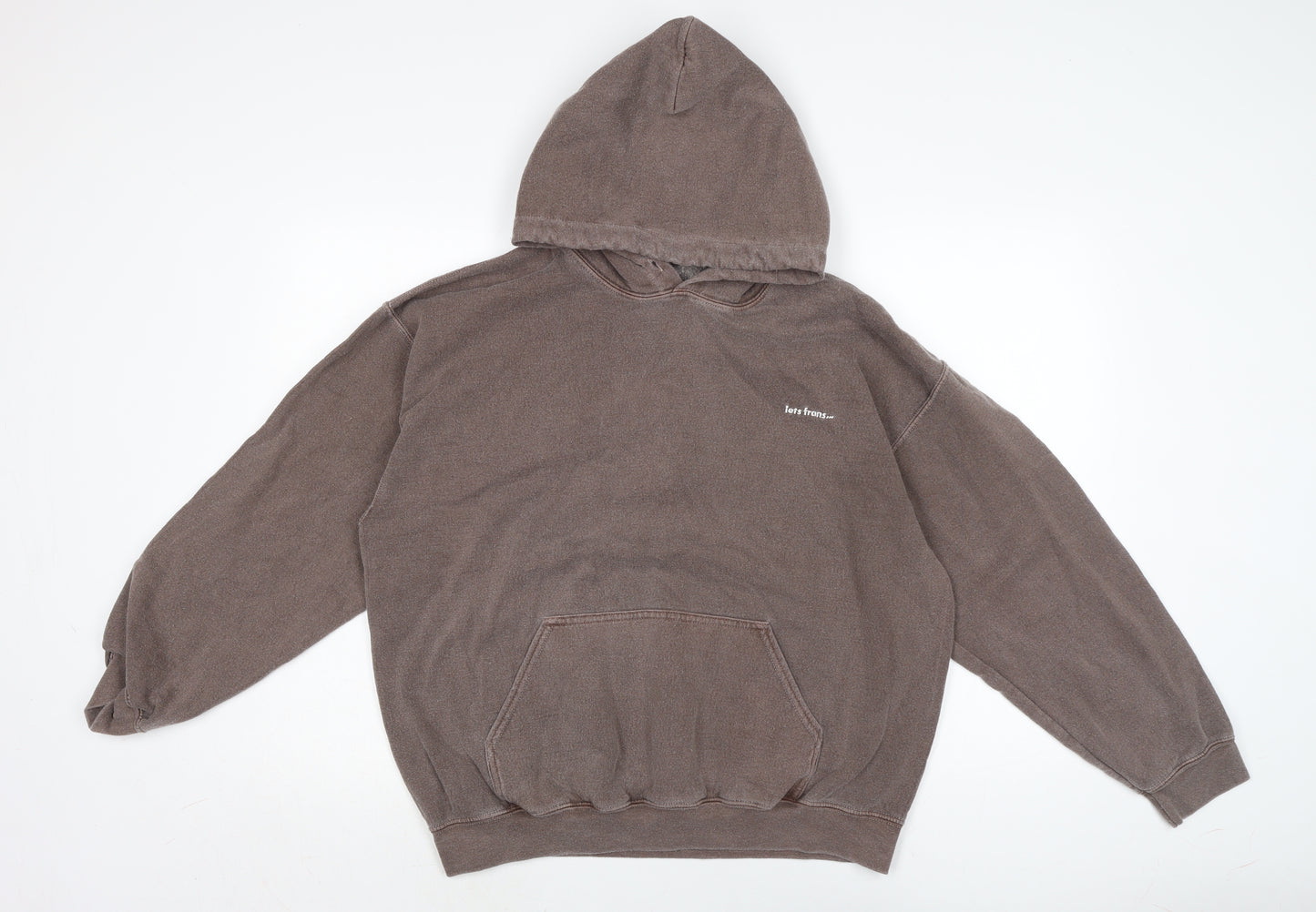 iets frans Womens Brown Cotton Pullover Hoodie Size S