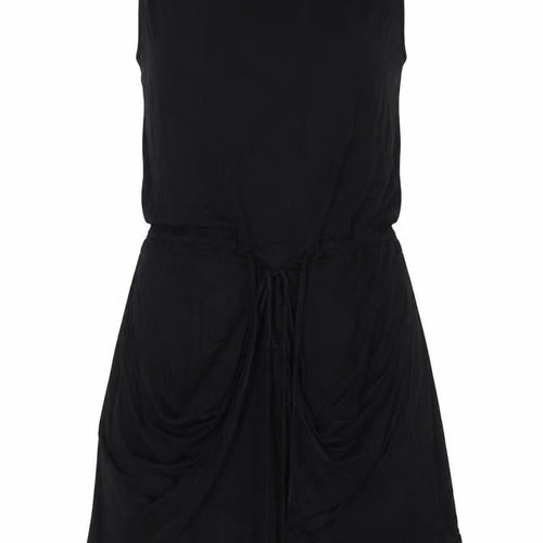 Poolgirl Womens Black Viscose T-Shirt Dress Size XS Round Neck Pullover - Cut Out Detail
