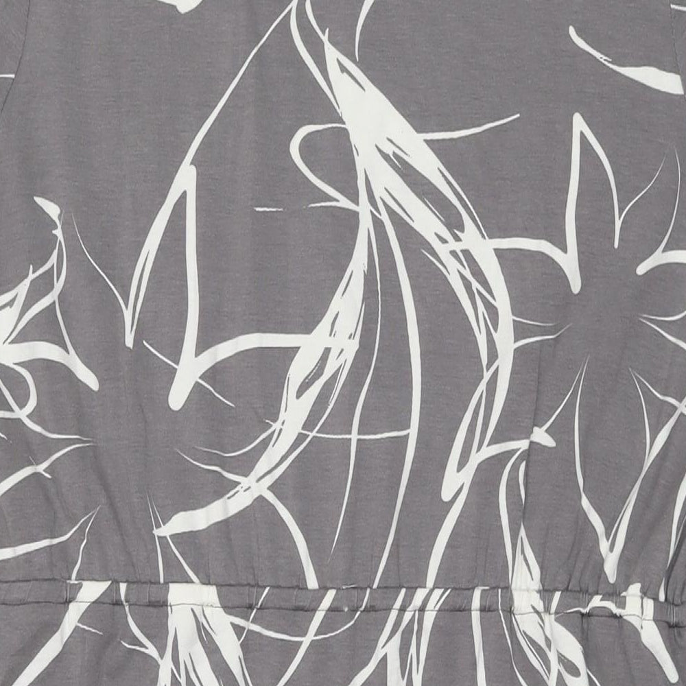 Eastex Womens Grey Geometric Rayon A-Line Size 20 V-Neck Pullover