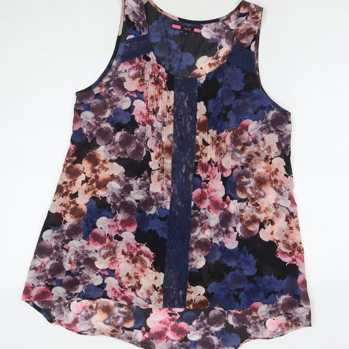 NEXT Womens Multicoloured Floral Polyester Basic Blouse Size 10 Round Neck