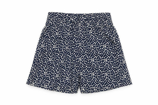 Ribbon Girls Blue Polka Dot Cotton Mom Shorts Size 9-10 Years L3 in Regular Drawstring