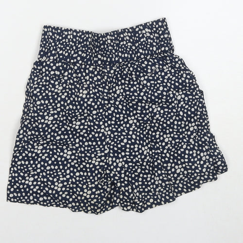 Ribbon Girls Blue Polka Dot Cotton Mom Shorts Size 9-10 Years L3 in Regular Drawstring