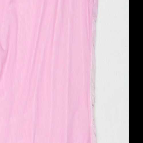 Zara Womens Pink Polyester Bodycon Size M Round Neck Pullover