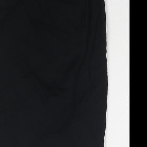 Marks and Spencer Girls Black Viscose Bandage Skirt Size 12-13 Years Regular Pull On