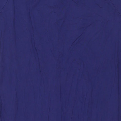 Seraphine Womens Blue Viscose Shirt Dress Size M Round Neck Snap