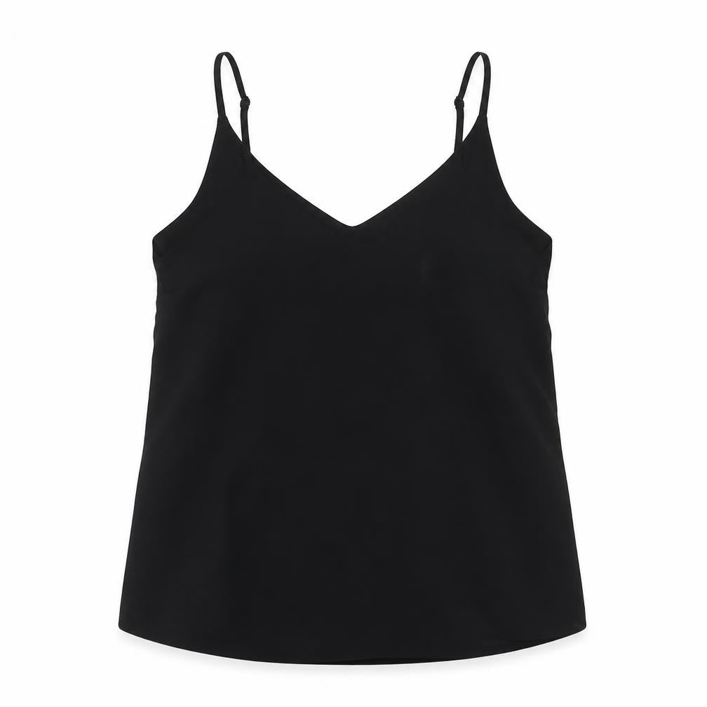 Cotton:On Womens Black Polyester Basic Tank Size XS Round Neck