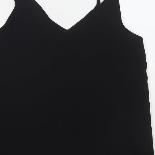 Cotton:On Womens Black Polyester Basic Tank Size XS Round Neck