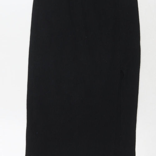Stradivarius Womens Black Cotton Bandage Skirt Size XS