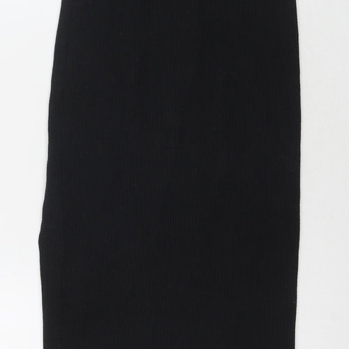 Stradivarius Womens Black Cotton Bandage Skirt Size XS