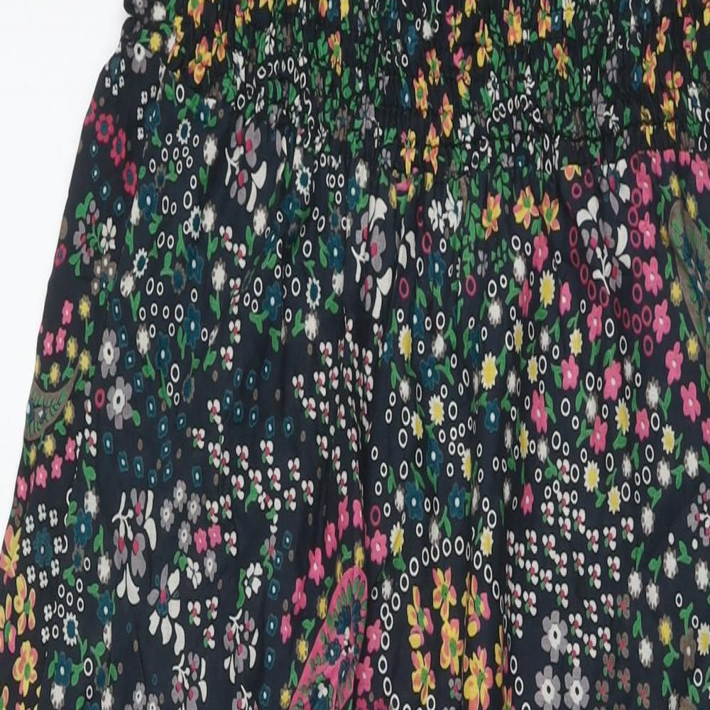 Dorothy Perkins Womens Multicoloured Floral Cotton Maxi Size 12 V-Neck Pullover