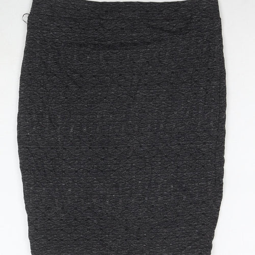 Fransa Womens Grey Viscose A-Line Skirt Size S