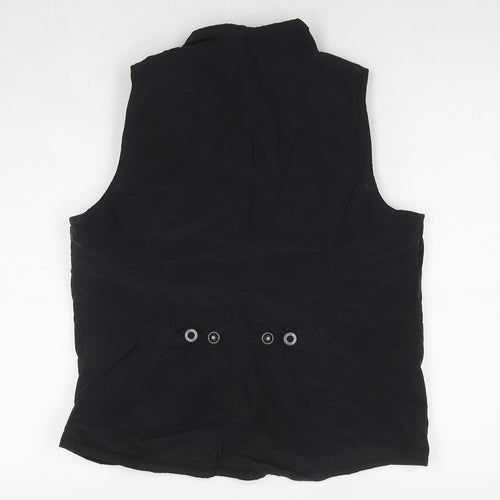 Cecil Womens Black Gilet Waistcoat Size M Zip