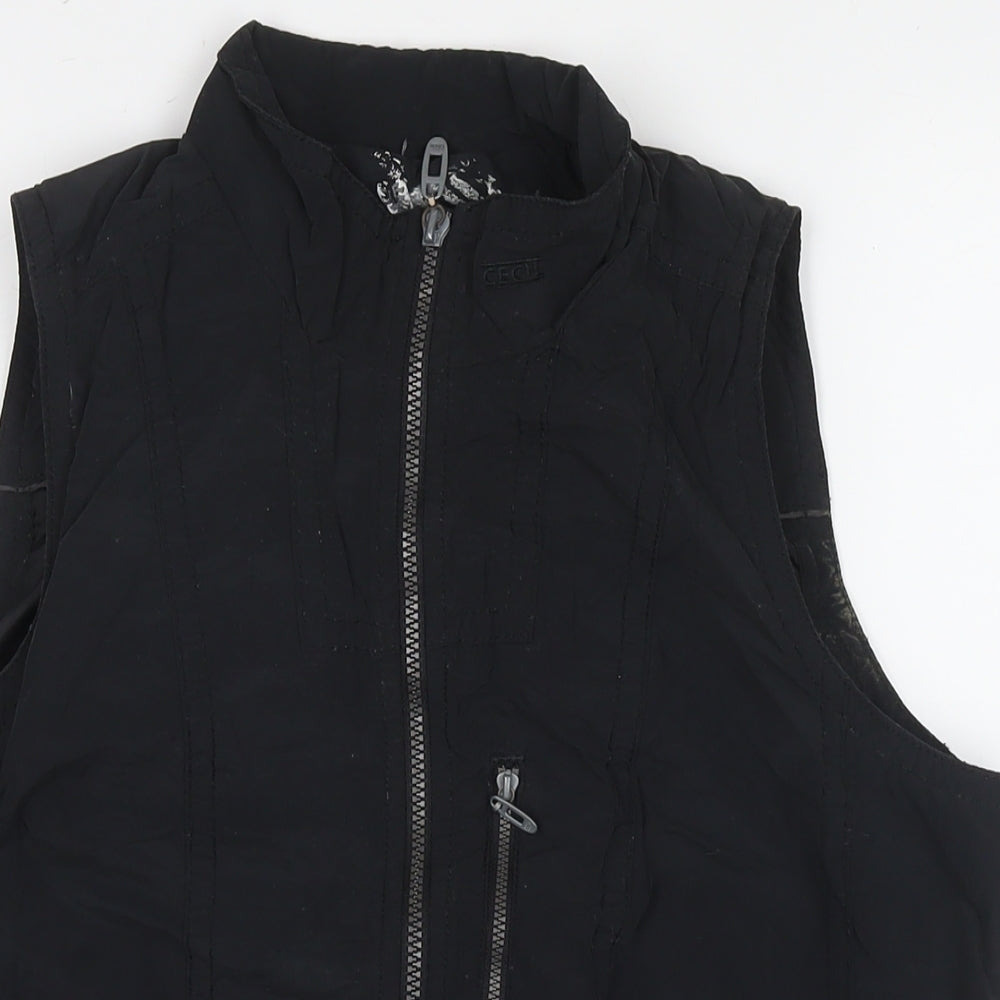 Cecil Womens Black Gilet Waistcoat Size M Zip