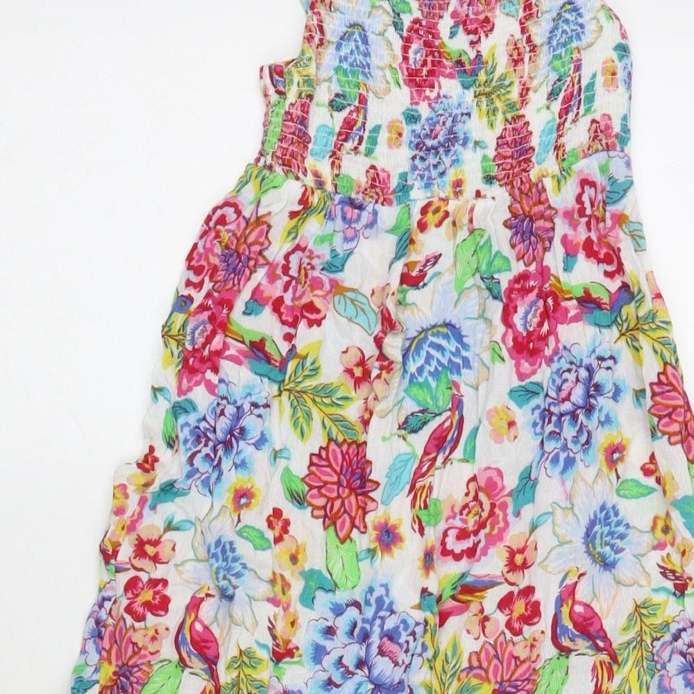 Monsoon Girls Multicoloured Floral Viscose Maxi Size 5-6 Years Round Neck Pullover