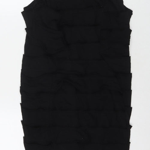 River Island Womens Black Polyester A-Line Size 18 Round Neck Pullover