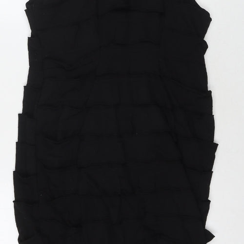 River Island Womens Black Polyester A-Line Size 18 Round Neck Pullover
