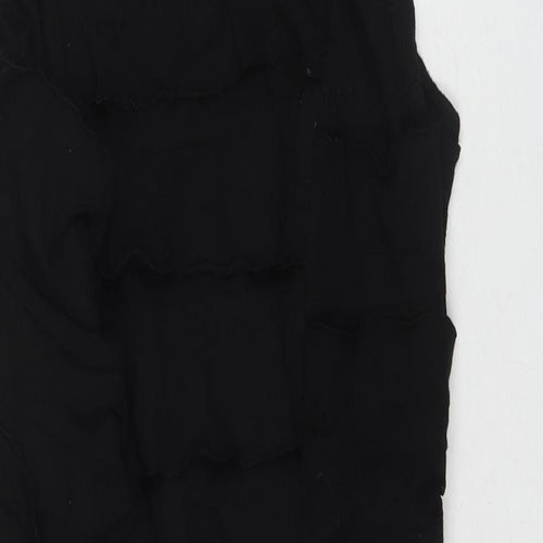 River Island Womens Black Polyester A-Line Size 18 Round Neck Pullover