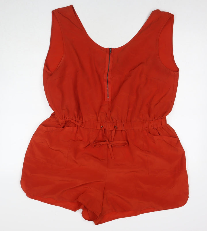 South Womens Red Polyester Romper One-Piece Size 22 L3 in Zip