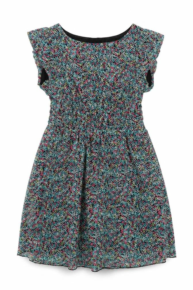 New Look Girls Multicoloured Floral Polyester Fit & Flare Size 13 Years Round Neck Pullover