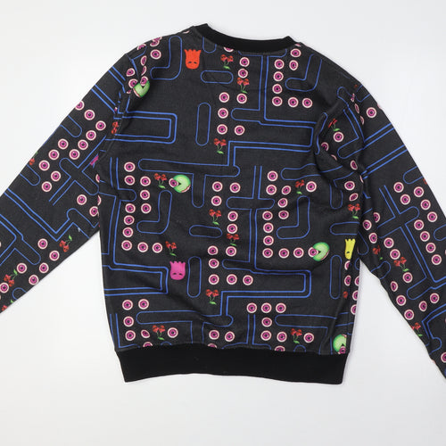 Insanity Womens Multicoloured Polyester Pullover Sweatshirt Size S - Pac Man