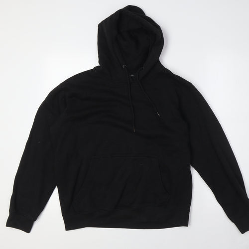 PRETTYLITTLETHING Womens Black Cotton Full Zip Hoodie Size S