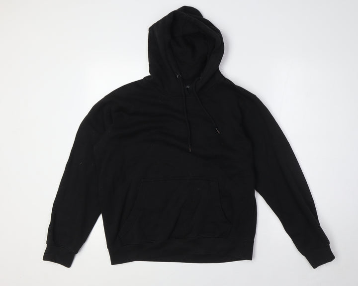PRETTYLITTLETHING Womens Black Cotton Full Zip Hoodie Size S