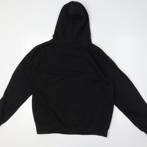 PRETTYLITTLETHING Womens Black Cotton Full Zip Hoodie Size S