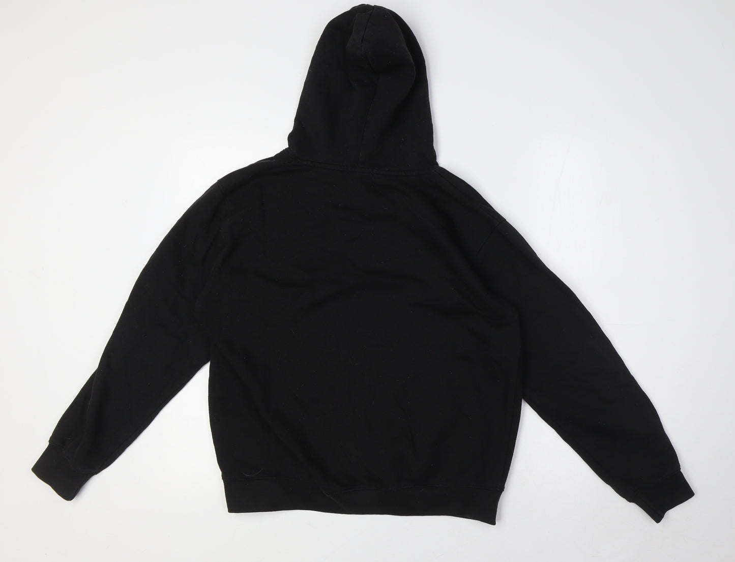 PRETTYLITTLETHING Womens Black Cotton Full Zip Hoodie Size S