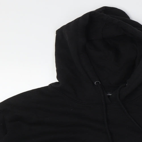 PRETTYLITTLETHING Womens Black Cotton Full Zip Hoodie Size S