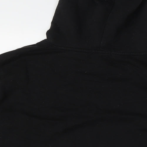 PRETTYLITTLETHING Womens Black Cotton Full Zip Hoodie Size S