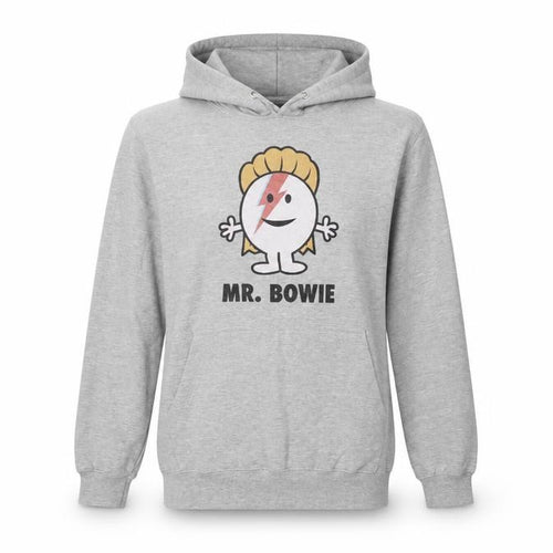 Just Hoods Womens Grey Cotton Pullover Hoodie Size S - Mr Bowie
